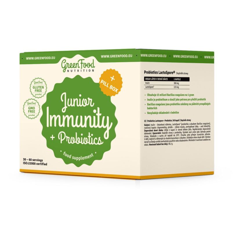 GreenFood Nutrition Junior Immunity & Probiotics + Pillbox