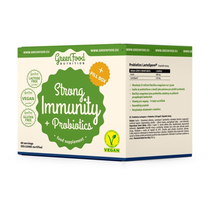 GreenFood Nutrition Strong Immunity + Probiotics + Pillbox
