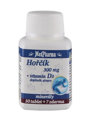 Medpharma Hořčík 300 mg + vitamín D3 37 tablet