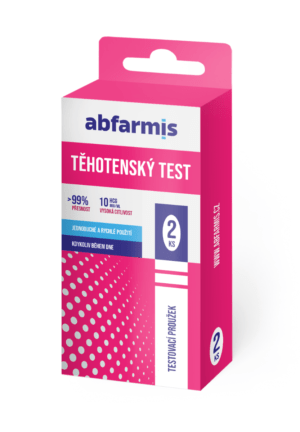 Abfarmis Těhotenský test 10 mIU/ml testovací proužky 2 ks