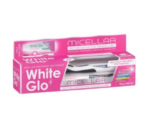 White Glo Miccelar bělicí zubní pasta 100 ml + kartáček
